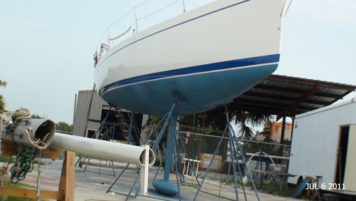 Starboard side of boat