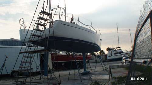 Starboard side stern view