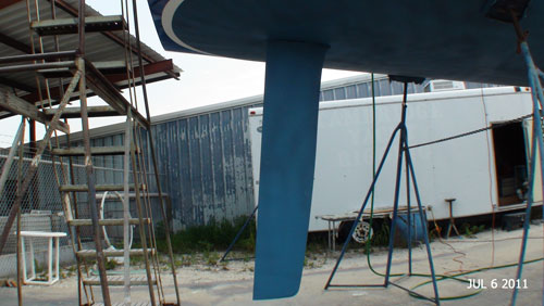 Starboard side stern view