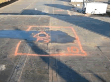 Images depict moisture damaged section of smooth-surfaced EPDM roof.